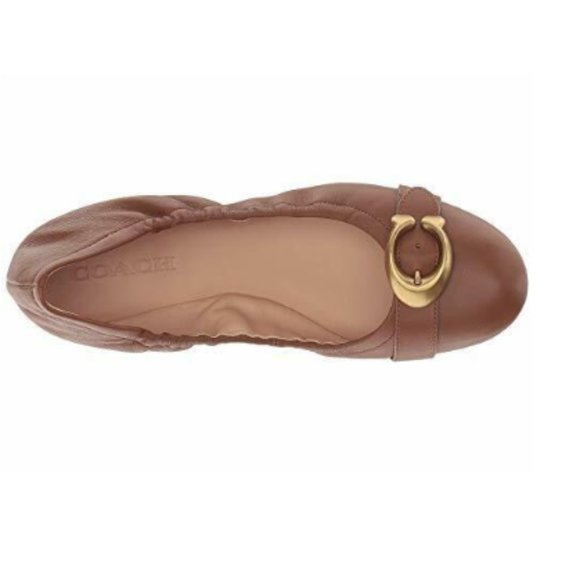coach stanton signature buckle ballet flats